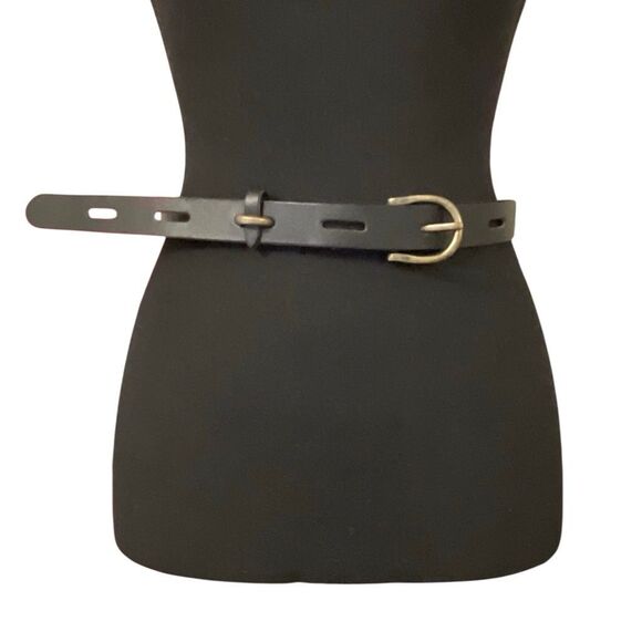 Women’s Leather and Brass Leather Belt - Picture 1 of 10